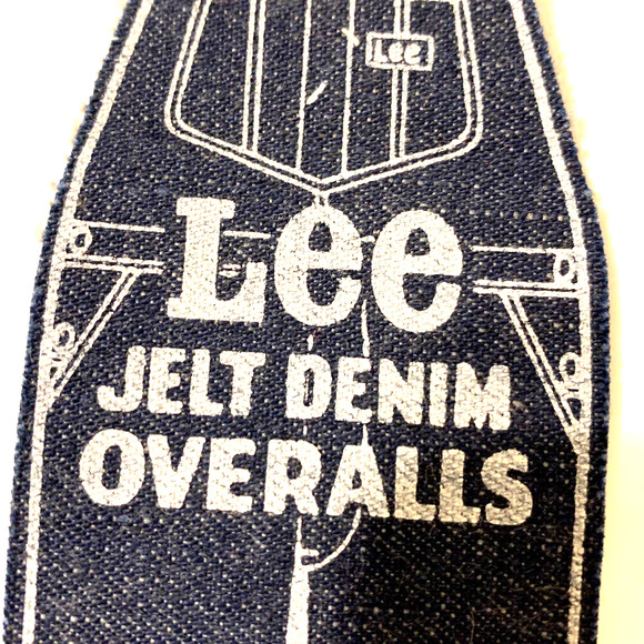 Vintage Lee Jelt Denim Die Cut Overalls Advertising Patch NWOT - Picture 9 of 10